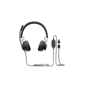 Logitech Zone Kabel Kopfbügel Stereo Headset - Binaural - Ohrumschließend - 20 Hz bis 16 kHz Frequenzgang - 190 cm Kabel -