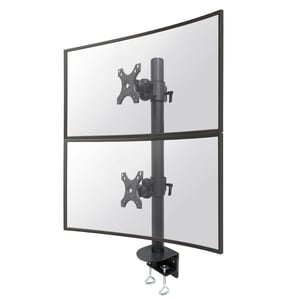 Neomounts Neomounts Pro FPMA-D960DVBLACKPLUS Desk Mount for Flat Panel Display, Curved Screen Display - Black - 2 Display(