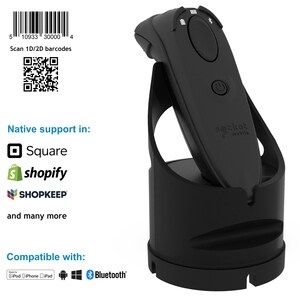Socket Mobile DuraScan D740 Handheld Barcode Scanner - Wireless Connectivity - Black - 495.30 mm Scan Distance - 1D, 2D - 