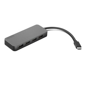 Lenovo USB Hub - USB Type C - External - Iron Grey - 4 Total USB Port(s) - 4 USB 3.0 Port(s)