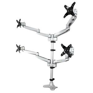 StarTech.com Desk Mount Quad Monitor Arm, 4 VESA Displays up to 30" (24.8lb/11.3kg), Premium Ergonomic Articulating Adjust