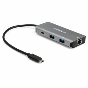 StarTech.com 3 Port USB C Hub with Gigabit Ethernet - 2x USB-A/1x USB-C - SuperSpeed 10Gbps USB 3.2 Gen 2 Type C Hub - USB