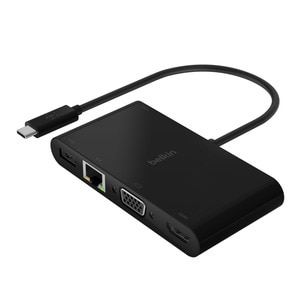 Belkin USB-Typ C Docking Station für Notebook - Ladefunktion - 100 W - 4K - 3840 x 2160 - 1 x USB 3.0 - USB Typ-A - USB Ty