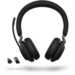 Jabra Evolve2 65 Wireless Over-the-head Stereo Headset - Black - Binaural - Supra-aural - Bluetooth - USB Type A
