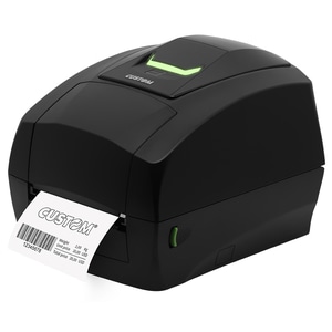 Custom D4 102 Desktop Direct Thermal/Thermal Transfer Printer - Monochrome - Label/Receipt Print - USB - 12.50 ft Print Le