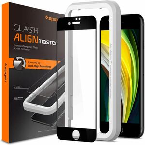 Spigen GLAS.tR Align Master 9H Tempered Glass Privacy Screen Protector - Transparent - 1 / Pack - For LCD iPhone SE 3, iPh