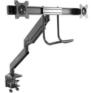 StarTech.com Desk Mount Dual Monitor Arm, Ergonomic VESA Mount 32" (17.6lb/8kg) Displays, Crossbar Handle for Full Motion,