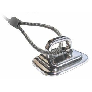 MOBILIS Anchor Point for Computer Security Cable - Stainless Steel - Black