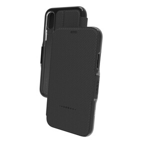 gear4 Oxford Carrying Case (Flip) Apple iPhone X Credit Card - Black - Impact Resistant, Damage Resistant, Shock Absorbing