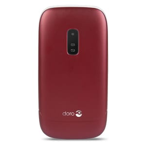 Doro 6031 Feature Phone - 6.1 cm (2.4") 320 x 240 - 2G - Red, White - Flip - 1 SIM Support - SIM-free - Rear Camera: 300 K