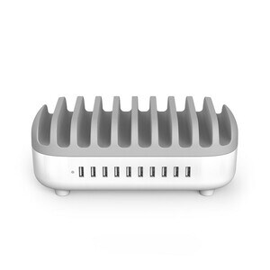 Compulocks 10 Ports USB Charging Dock Station With UK Plug - 10 USB ports, Cooling fan, Multi-protection Safety System, Hi