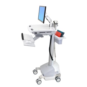 Ergotron StyleView Laptop Cart - 15.88 kg Load Capacity - 4 Casters - Aluminium
