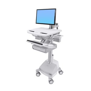 Ergotron StyleView Medical Cart - 2 Drawer - 16.78 kg Load Capacity - 4 Casters - Aluminium