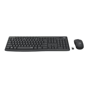 Logitech MK295 Keyboard & Mouse - Pan-Nordic - USB Wireless RF - Keyboard/Keypad Color: Graphite - USB Wireless RF Mouse -