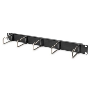 Digitus Kabelführung - Schwarz - 1 Pack Paket - Kabelmanagement-Panel - 1U Rack Height x 19" Panel Width - Stahl