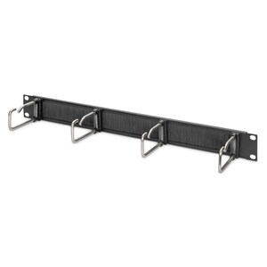 Digitus Kabelführung - Schwarz - 1 Pack Paket - Kabelmanagement-Panel - 1U Rack Height x 19" Panel Width - Stahl