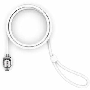 Compulocks T-bar Security Keyed Cable Lock White - Secure your device with 6ft Galvanized Steel Cable compatible with Stan