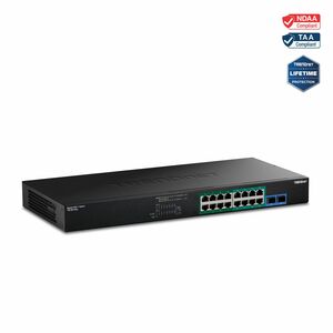 TRENDnet TPE-BG182g 18 Ports Ethernet Switch - Gigabit Ethernet - 1000Base-T, 1000Base-X - TAA Compliant - 2 Layer Support