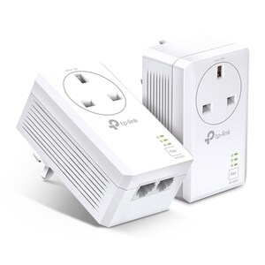 TP-Link Powerline Netzwerkadapter - 2 - 2 x Netzwerk (RJ-45) - 1000 Mbit/s Stromleitung - 300 m Reichweite unterstützt - H