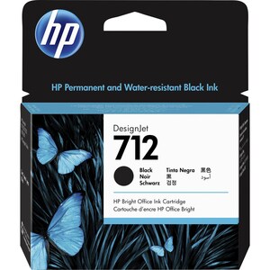 HP 712 Original High Yield Inkjet Ink Cartridge - Black - 1 Pack