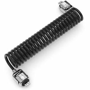 Compulocks Dual Head Coiled T-bar Security Keyed Cable Lock - 2 Keyed T-Bar Style Lock Heads, Coiled Galvanized Steel Cabl