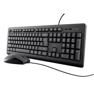 Trust TKM-250 Keyboard & Mouse - Spanish - USB Cable Keyboard - Keyboard/Keypad Color: Black - USB Cable Mouse - Pointing 