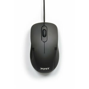 Souris Port Voyage - USB Type A - Optique - 3 Bouton(s) - Noir - 1 - Câble - 1000 dpi - Roulettes avec frein - Symétrique