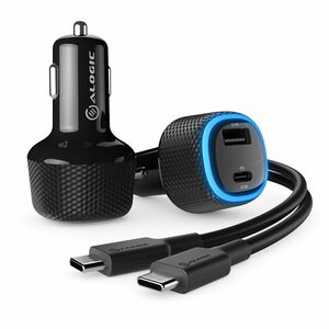 Alogic 57 W Auto Adapter - For Notebook, Tablet PC, Smartphone - 12 V DC Input