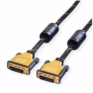 Roline Gold 10 m DVI Videokabel - Cable for Videogerät, Monitor - Unterstützt bis zu3840 x 2160 - Abschirmung - Golden Bes
