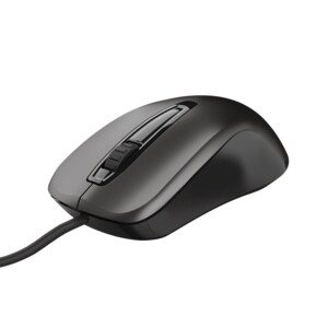 Trust Carve Maus - USB Typ-A - Optisch - 3 Taste(n) - Schwarz - Kabel - 1200 dpi Auflösung - Scroll-Rad - Symmetrisch