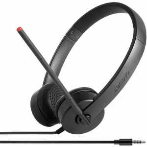 Lenovo Wired Over-the-head Stereo Headset - Black - Binaural - Circumaural - Mini-phone (3.5mm)