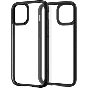 Spigen Ultra Hybrid Case for Apple iPhone 12 Pro, iPhone 12 Smartphone - Matt Black, Crystal Clear - Thermoplastic Polyure