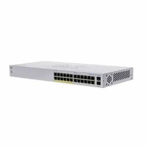 Cisco 110 CBS110-24PP 24 Ports Ethernet Switch - 2 Layer Supported - Modular - 2 SFP Slots - 17.29 W Power Consumption - 1