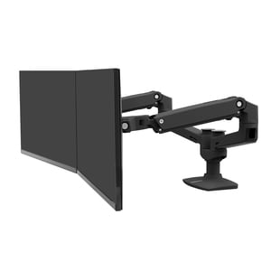 Ergotron 安装臂 用于 显示器 - 黑 - 2 显示器支持 - 68.6 cm (27") 支持屏幕 - 18.10 kg 承载量 - 75 x 75, 100 x 100