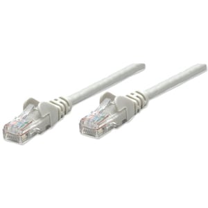 Network Patch Cable, Cat5e, 1m, Grey, CCA, U/UTP, PVC, RJ45, Gold Plated Contacts, Snagless, Booted, Lifetime Warranty, Po