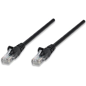 Network Patch Cable, Cat5e, 2m, Black, CCA, U/UTP, PVC, RJ45, Gold Plated Contacts, Snagless, Booted, Lifetime Warranty - 
