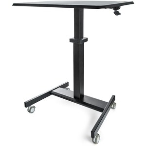 StarTech.com STSCART2 Höhenverstellbarer Schreibtisch - Sit Stand Workstation -Ergonomischer Stehpult mit Rollen - Rechtec
