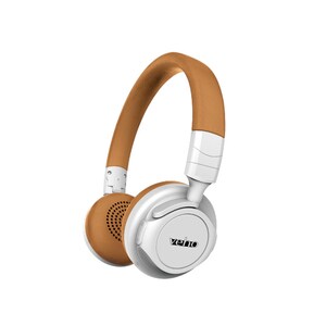 Veho Monaco VEP-023-ZB5-W Wired/Wireless Over-the-head Stereo Headset - White, Tan - Binaural - Circumaural - 1000 cm - Bl