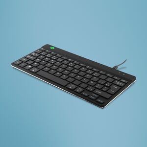 R-Go Compact Break Keyboard - Compact - Cable Connectivity - USB Type C Interface - Belgian - AZERTY Layout - Black - Scis