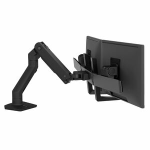 Ergotron Mounting Arm for Monitor, Display Screen, LCD Display - Black - Landscape/Portrait - Height Adjustable - 2 Displa