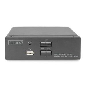 Digitus DS-12870 KVM-Switchbox - 2 Computer - 1 Lokaler Benutzer(n) - 3840 x 2160 - 5 x USB - 3 x HDMI - Desktop