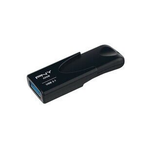 PNY Attaché 4 3.1 32 GB USB 3.1 Type A Flash Drive - Black - 80 MB/s Read Speed - 20 MB/s Write Speed - 1 / Pack