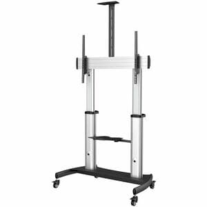 StarTech.com Mobile TV Stand, Heavy Duty Universal TV Cart for 60-100 inch Display (100kg/220lb), Height Adjustable Rollin