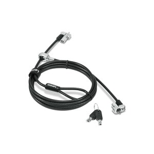 Lenovo NanoSaver Cable Lock For Notebook, Tablet, Desktop Computer, Monitor - 2 m Cable - Master Keyed Lock - Black - Carb