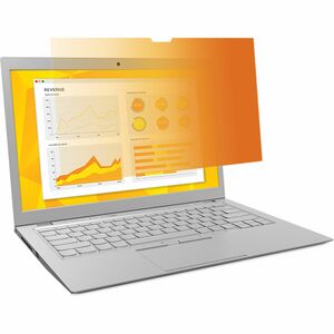 3M Gold Privacy Screen Filter - Gold, Glossy - 1 Each - For 35.6 cm (14") Widescreen LCD 2 in 1 Notebook - 16:9 - Blue Lig