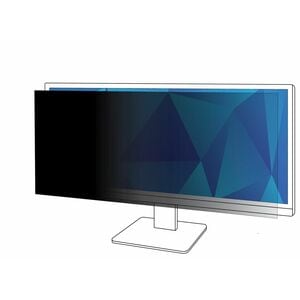 3M Anti-glare Privacy Screen Filter - Black, Matte - 1 Each - For 86.4 cm (34") Widescreen LCD Monitor - 21:9 - Blue Light