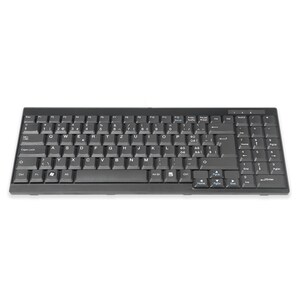 Digitus Keyboard - Cable Connectivity - Swiss - QWERTZ Layout - Black - Rackmount LCD