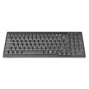 Digitus Keyboard - Cable Connectivity - English (UK) - Black - Rackmount LCD