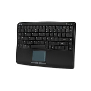 Adesso SlimTouch AKB-410UB Keyboard - Compact - Cable Connectivity - USB Interface - TouchPad - English (US) - Black - Mem