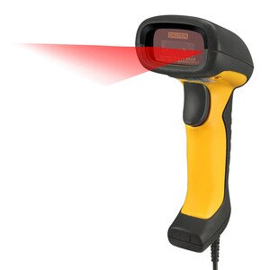 Adesso NuScan 5200TU Industrial, Healthcare, Logistics Handheld Barcode Scanner - Cable Connectivity - Yellow - 304.80 mm 